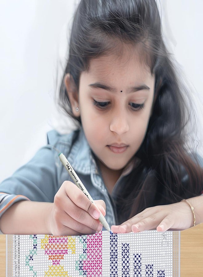 picknMAKE مجموعة تطريز الغرز المتقاطعة من picknMAKE للمبتدئين والأطفال | مجموعة أدوات تعليمية وحرفية يدوية | تتضمن شبكة بلاستيكية، إبرة بلاستيكية، خيوط صوفية، ورقة تصميم، قلم سحري، تعليمات، متعددة الألوان - Image 4